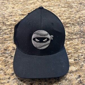 Men’s fitted Pitching Ninja ball cap, black with embroidered PN logo, XL-XXL